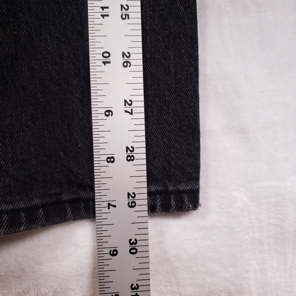 Abercrombie The 90s Straight Ultra High Rise Black Denim Jeans Women 31 Reg 12R - Picture 6 of 10